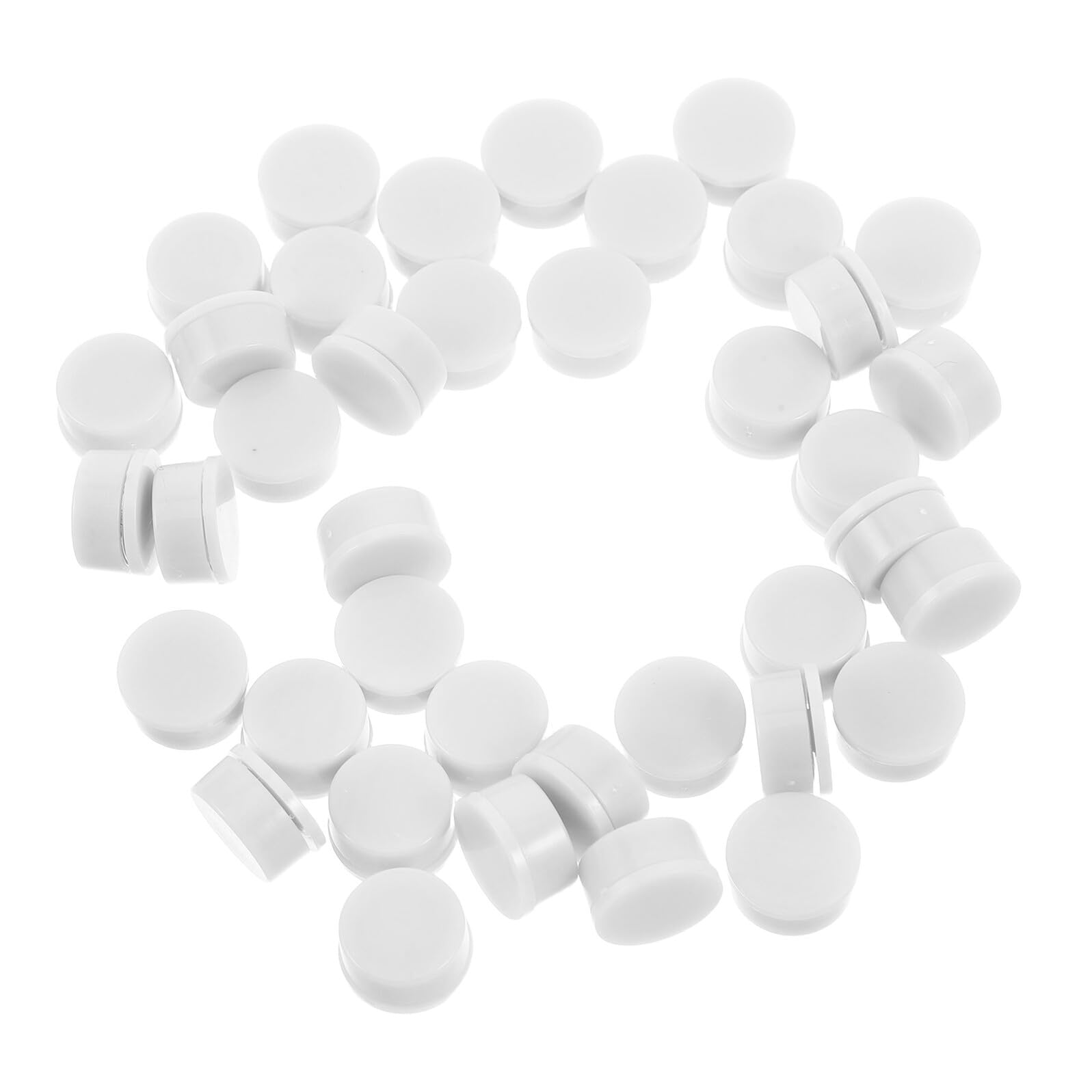 40pcs White Plastic High-speed Nail Art Rotating Shafts 12x13/7mm Spinner Bearings for 3d Nail Art DIY Crafting and Jewelry Accessories