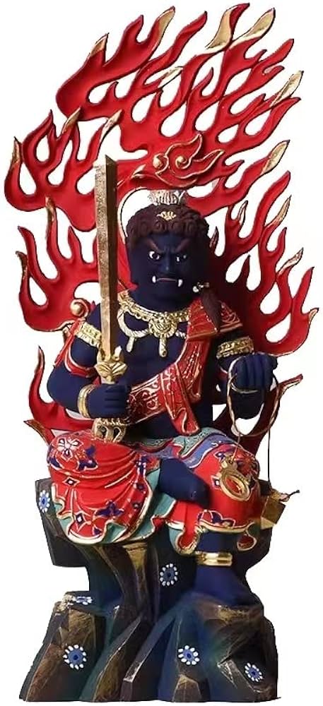 Amazon｜仏像 不動三尊像【 不動明王 矜羯羅童子 制多迦童子 】木彫り