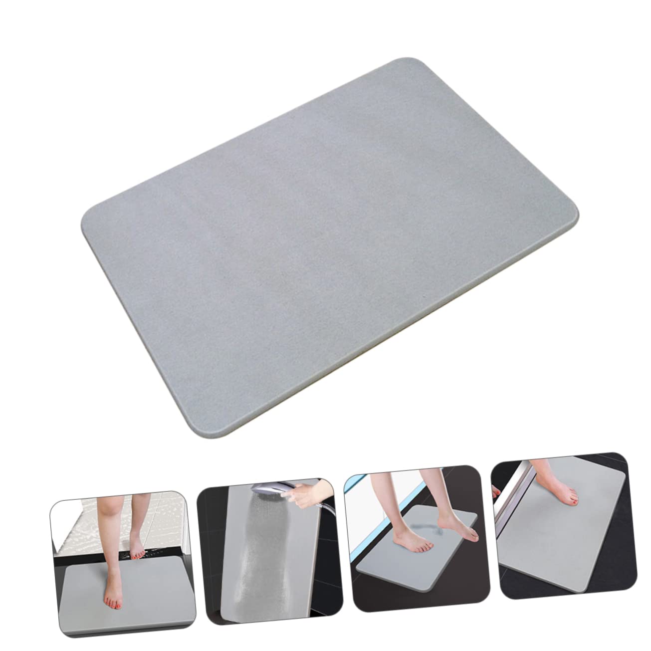 Tapis de Sol Ménager Antidérapant Absorbant en Diatomite | Séchage Rapide, Entretien Facile, Design Simple, Usage Entrée et Pièce D’eau