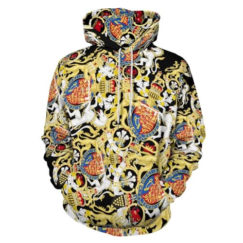Sudadera de manga larga con capucha y bolsillos con capucha y cordón ajustable para hombre y mujer, Estilo:, L
