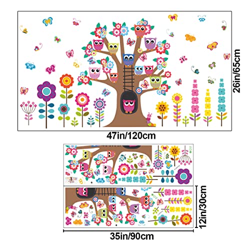 Vinilos decorativos Brown Tree Flowers 2 piezas miniatura 2