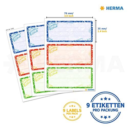HERMA 5562 Etichette Nome Quaderno per la scuola