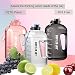 GHONLZIN Botella de Agua Deportiva, 2.5 L Water Bottle con Marcador de...