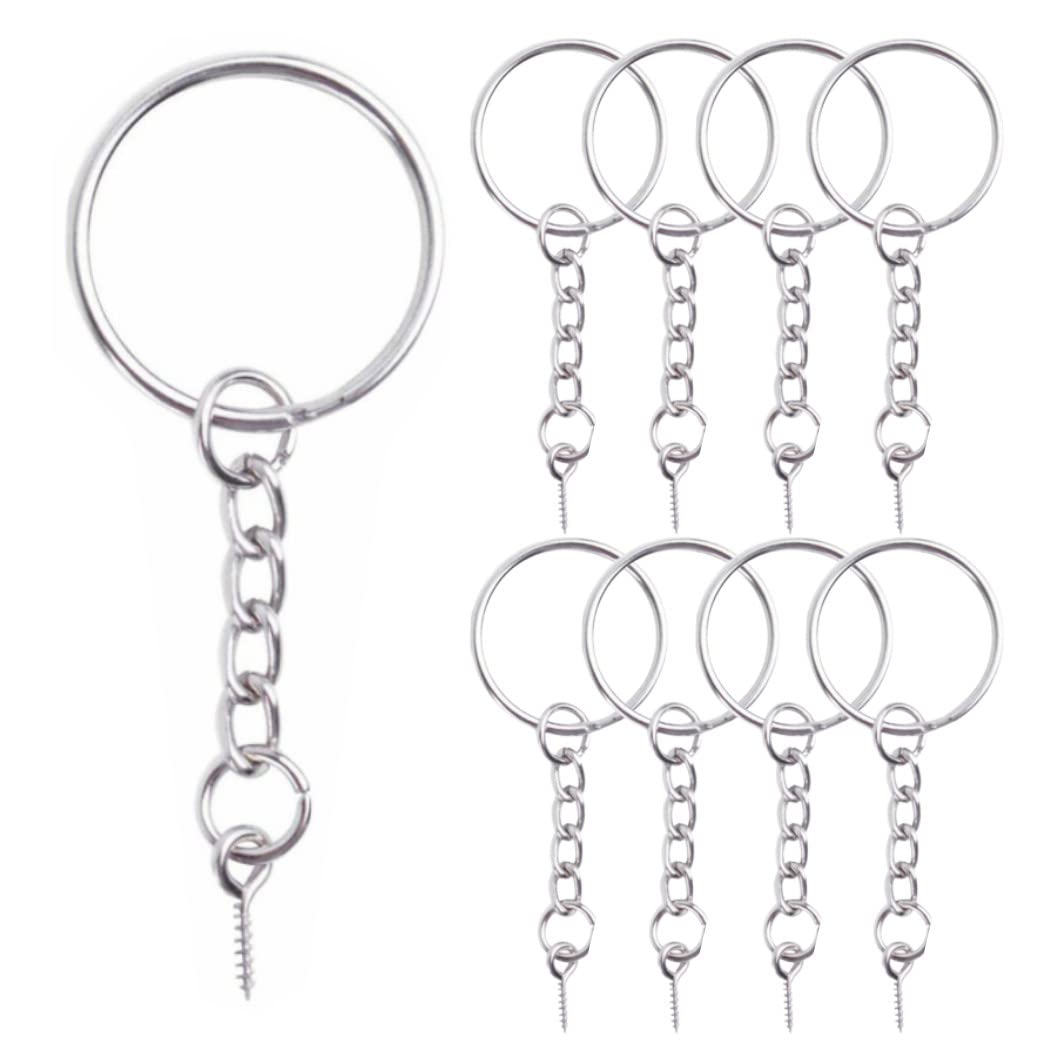 Amazon.co.jp: HappyHome キーホルダー 金具 チェーン リング 50個入り