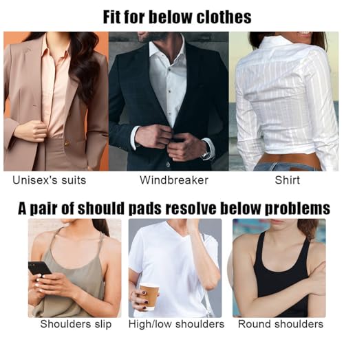 Foam Sponge Shoulder Pads, Shoulder Pads for Women Clothing Foam Sponge, Bra Shoulder Strap Cushion, Shoulder Protectors Bra Strap Cushions, Womens Shoulder Pads for Jacket Blazer T-Shirt