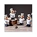 SMANTA Holding Cake Resin Figurines Decorative American Chef Statue Figurines for Counter Restaurant Cafe Country Cottage Tabletop Kitchen Decorations
