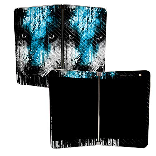 Image of MIGHTY SKINS MightySkins Carbon Fiber Skin for Microsoft Surface Duo - Wild Rain | Protective, Durable Textured Carbon Fiber Finish | Easy to Apply, Remove, and Change Styles | Made in The USA