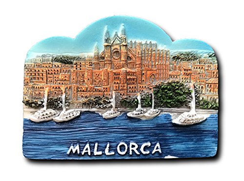 Imán decorativo 3D Mallorca para nevera 8x6 cm miniatura 1