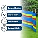Garden Mile Windschutz mit 8 Stangen, strapazierfähig, mehrfarbig, für Garten, Strand, Urlaub, Wohnwagen und Camping, Windschutz, hoch, 1,5 m, Windschutz, Sichtschutz – 462 cm x 150 cm