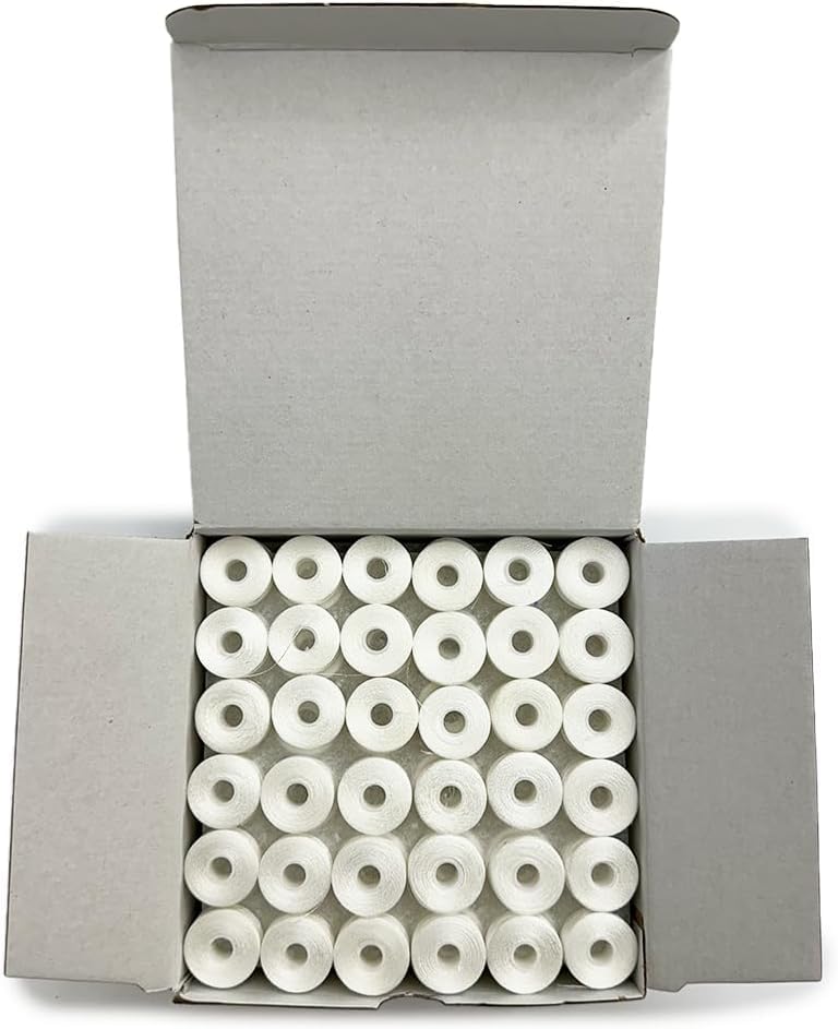 Hilo para canilla preenrollado blanco 144 piezas miniatura 2
