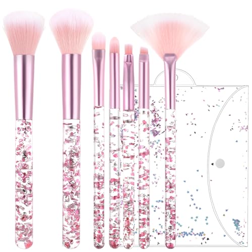 AOZUO 7 Teiliges Crystal Sparkles Powder Pinselset,Pinsel Set,Make Up...