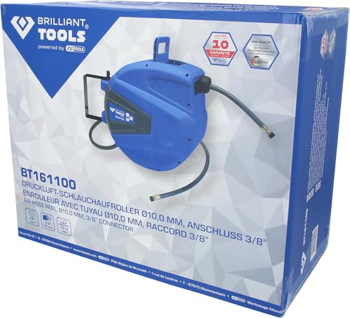 BRILLIANT TOOLS BT161100 DL-Schlauchaufroller Ø10mm, Anschluß 3/8, PVC [Powered by KS TOOLS]