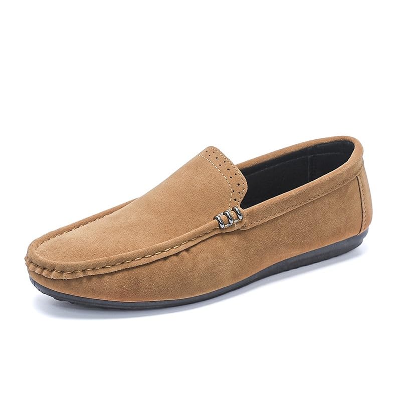 Men's Loafers Shoes Round Toe Suede Vamp Loafer Shoes Anti-Slip Slip Resistant Comfortable Prom Slip-on