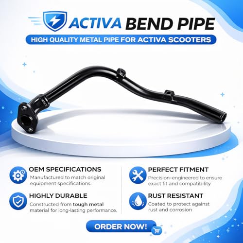 FATHER AUTO Store FATHER AUTO Exhaust Bend Pipe Black for Activa 3G-6G - Image 3