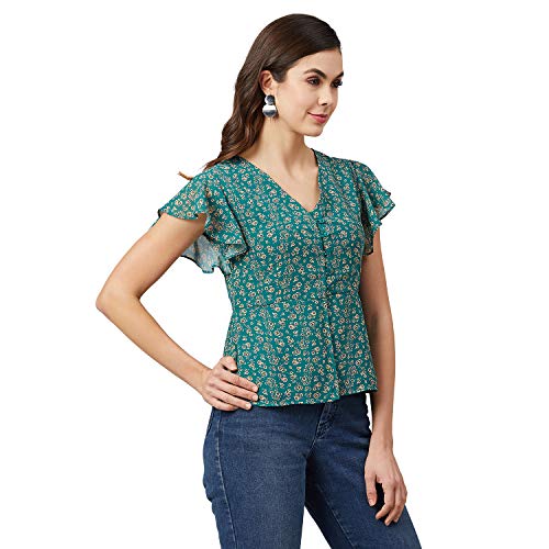 Image of Carlton London Women's Striped Regular Fit Blouse