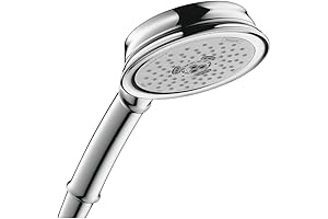 Hansgrohe Croma 100 Classic Easy Install Handheld Shower Head with 3 Shower Spray Settings