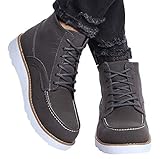 Leif Nelson Herren Schuhe Klassische Stiefel Freizeitschuhe Boots Elegante Winterschuhe Männer Sneakers LN161; 40, Grau