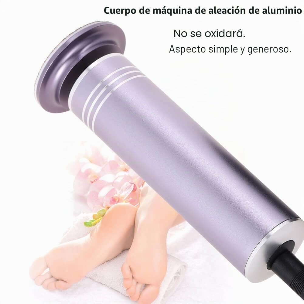 Removedor eléctrico de callos de pies, velocidad ajustable, máquina electrónica de eliminación de piel dura con 60 discos de papel de lija reemplazables (gris)