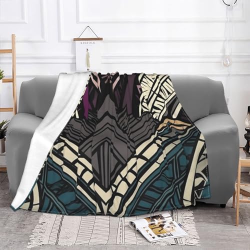 Couverture micro polaire géométrique 203x152 cm légère - 2
