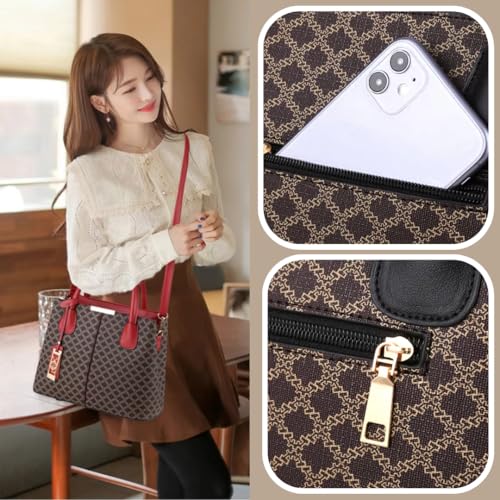 Image of Women Handbag with Top Handle | Crossbody Satchel sling bag with adjustable Strap | Retro design ladies bag for daily use