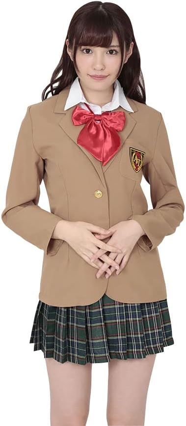 A&T Collection Women's Japanese High School Blazer Uniform Brown One Size