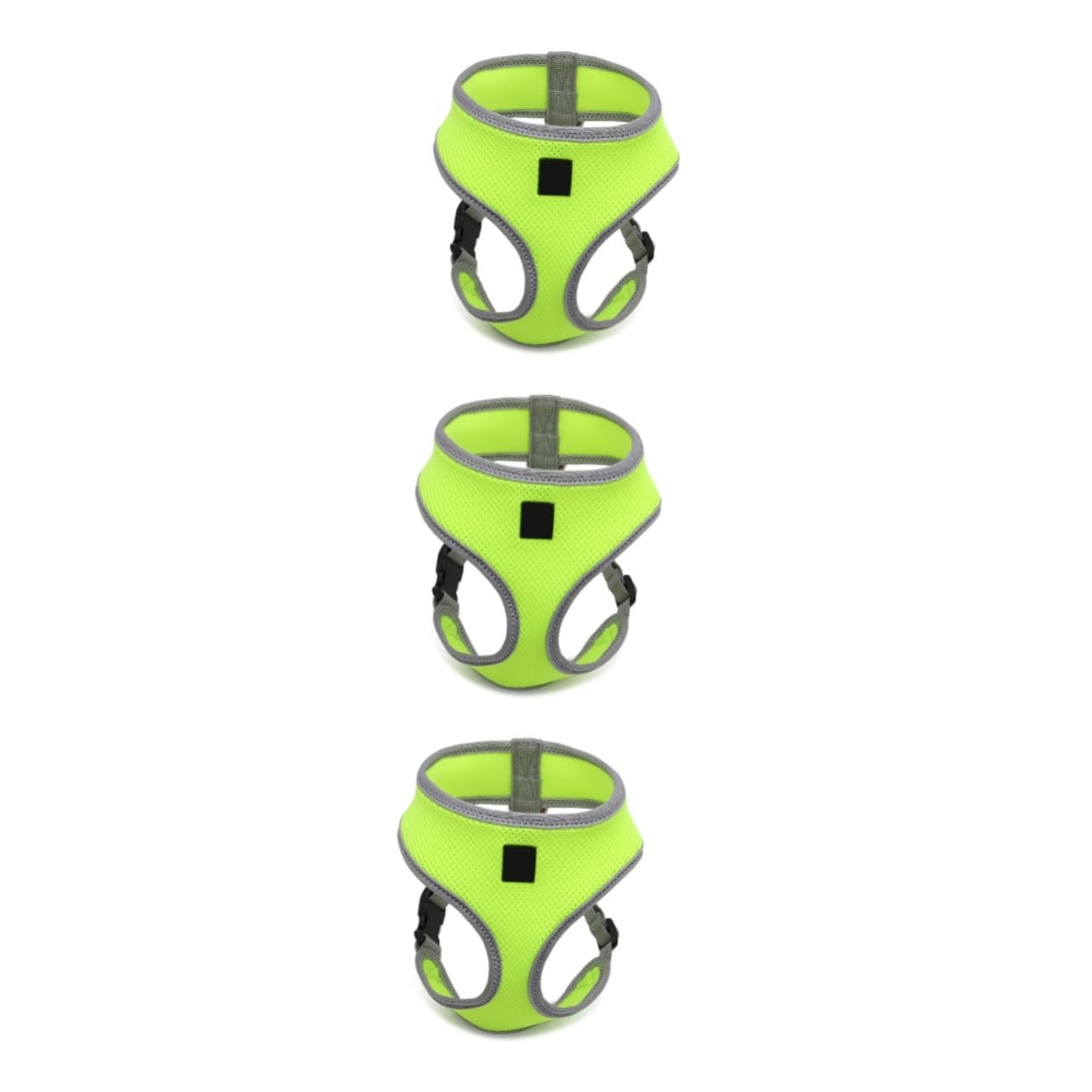 Amosfun 3stücke Haustier Sicherheitsgeschirr Für Hunde Verstellbares Atmungsaktives Haustiergeschirr Fluoreszentgrün Für Sicheres Training Und Outdoor-aktivitäten Mit Metallring Für