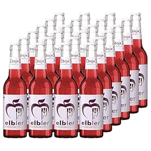 Elbler Cider Boje, 4.0% Vol, 0,33 l, inkl. 1,92€ Pfand, Fruchtig-Frisch, 24-er Pack, Äpfel & Brombeeren, Apfelwein mit…