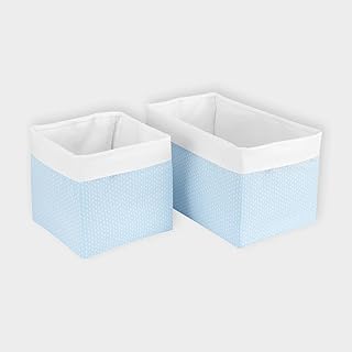 Fuerza Kids cesta pequeñas hojas color azul claro en color blanco Talla:Körbchengröße 20 x 20 x 20 cm