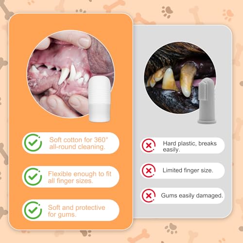 40 Stück Hundezahnbürste,Hundezahnbürste Fingerling Wiederverwendbar, Pet Finger Zahnbürste,zahnpflege hund,Zahnsteinentferner Hund,für Hunde Katzen Zahnreinigung Anti-Plaque Haustierzahnbürste