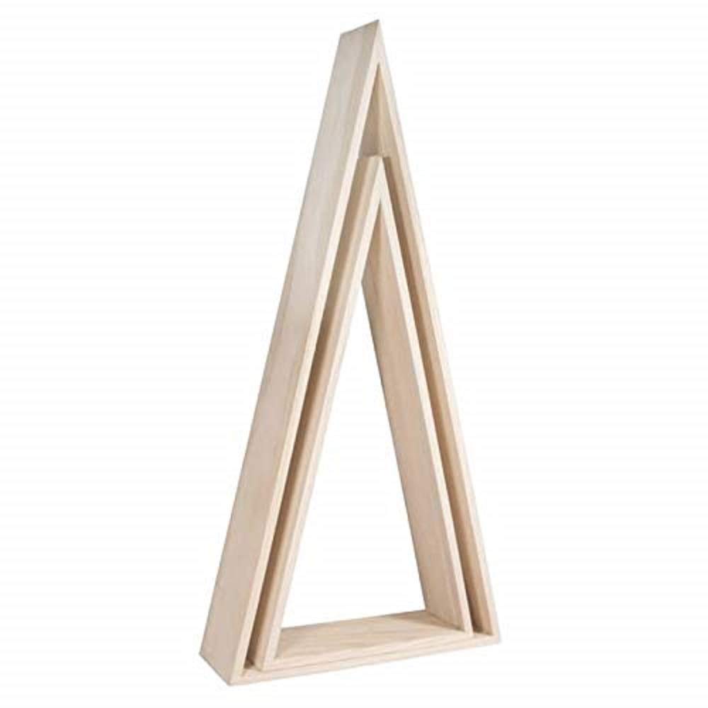 RAYHER – 5.4 x 2.62 x 0.8 cm, Triangular, Pack of 65 Sheets FSC Mixed Credit Assorted, Wood Frame