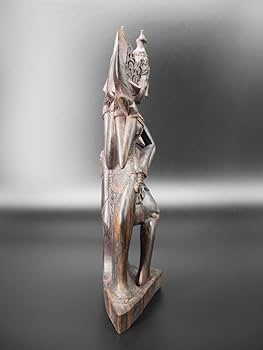 Amazon.co.jp: 女性像 立像 木彫り 置物 木製 雑貨 オブジェ