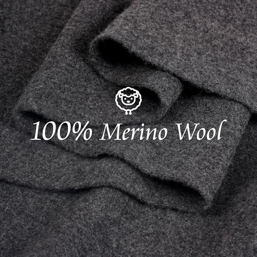 PuTian 100% Merino Wool Scarf for Men & Women Soft Warm Breathable Thermal Knitted Neck Warmer for Winter Cold Weather2
