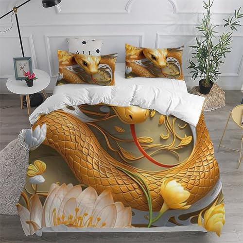Housse de couette super king animaux microfibre anti-plis lit