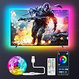 ★[Steuermodi] Die LED Strip 3M kann über die Tastenkombination auf dem USB-Stick und der Fernbedienung gesteuert werden. Sie können auch den QR-Code auf der Box scannen, um die APP “Magic Lantern”herunterzuladen. Passen Sie über APP die Farbe und den Modus des LED-Streifens an, um Ihre eigene Lieblingsatmosphäre zu schaffen