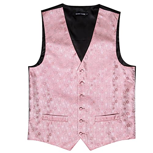 Image of Barry.Wang Men's Suit Vest Formal /Leisure Paisley Jacquard Silk Tie Pocket Square Waistcoat Set Wedding 5PCS