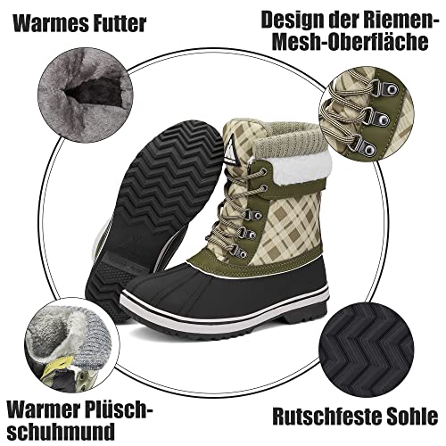 Mishansha Sneeuwlaarzen voor dames, warme winterlaarzen, outdoor, winterschoenen, veterlaarzen, trekkinglaarzen - Image 3