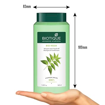 Biotique Bio Neem Margosa Anti Dandruff Shampoo and Conditioner, 340ml