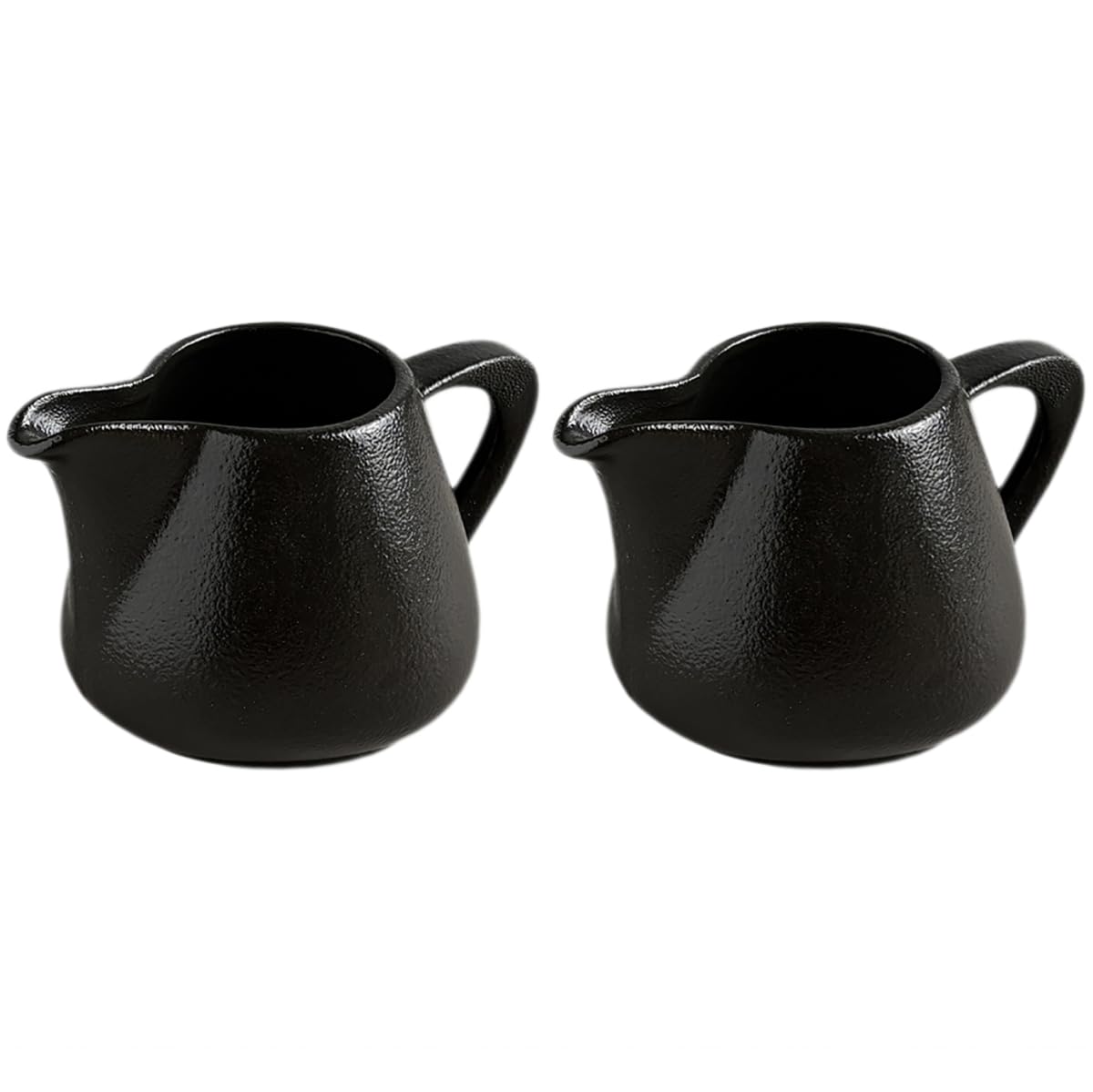 Sizikato 2 Pcs Porcelain Serving Pitchers for Tea Coffee, 6.5 Oz Classic Ceramic Creamer Pitcher