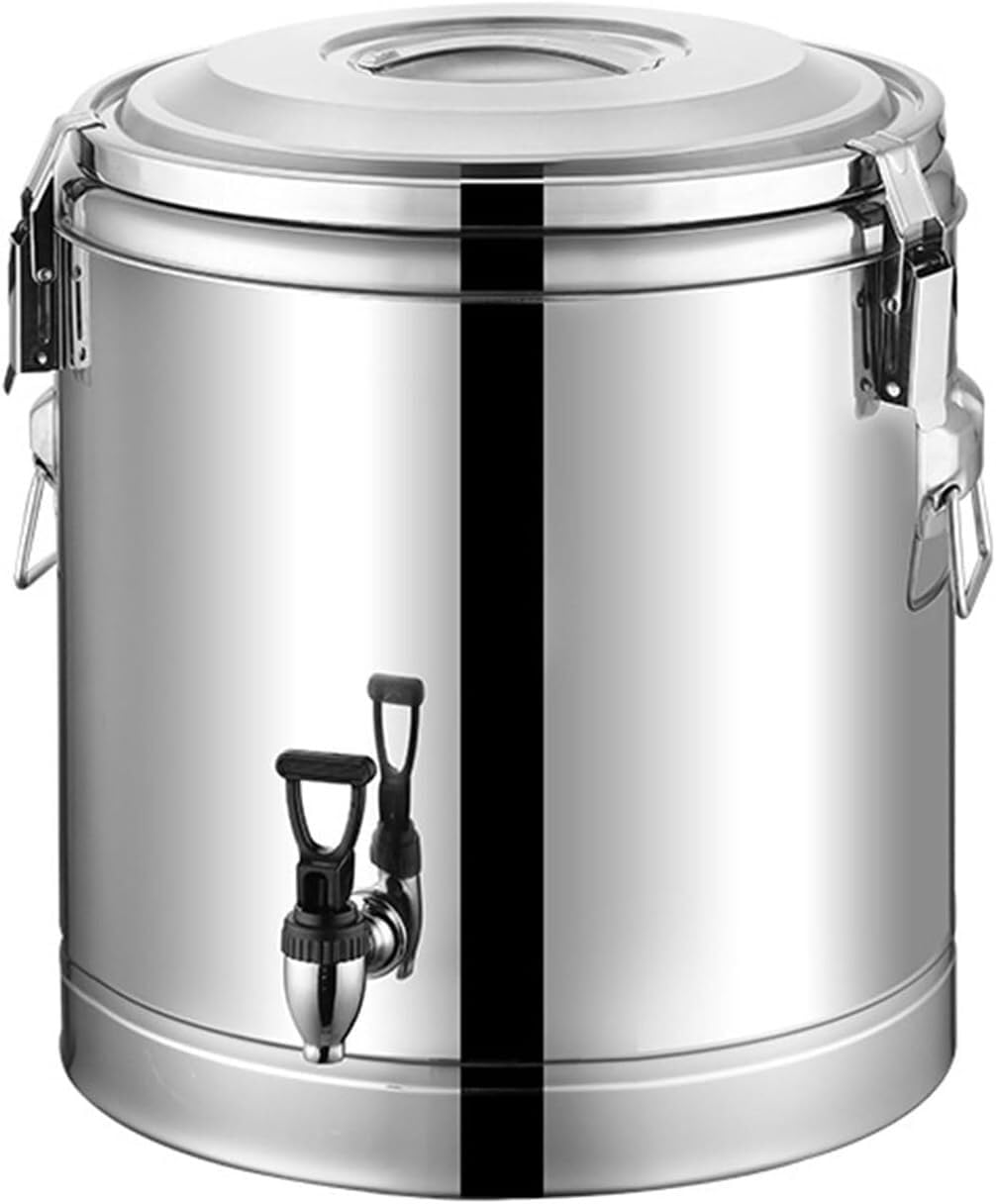 asdchZen Insulation Barrel Commercial Insulated Bucket With Faucet,Insulated Beverage Dispenser Drink Container For Milk Soup Coffee,One Color-50L
