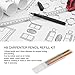 6Pcs Carpenter Pencil Refill, 2.8mm HB Pencil Lead Marking Scribing Tool Set Kit Durable Lasting Solid Deep Hole Mechanical Construction Pencil Replacements for(Black Red Yellow Graphite Wax)