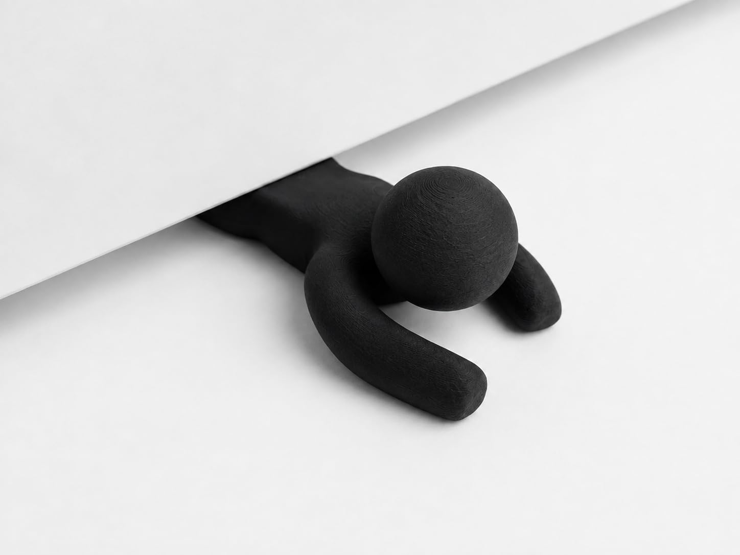 Human Door Stopper | Door Wedge Holder | Anti-Slip Door Stop for Home, Office & Hotel | Funny Modern Door Holder | Floor Door Stop | No Installation Required | (Black)-image-41