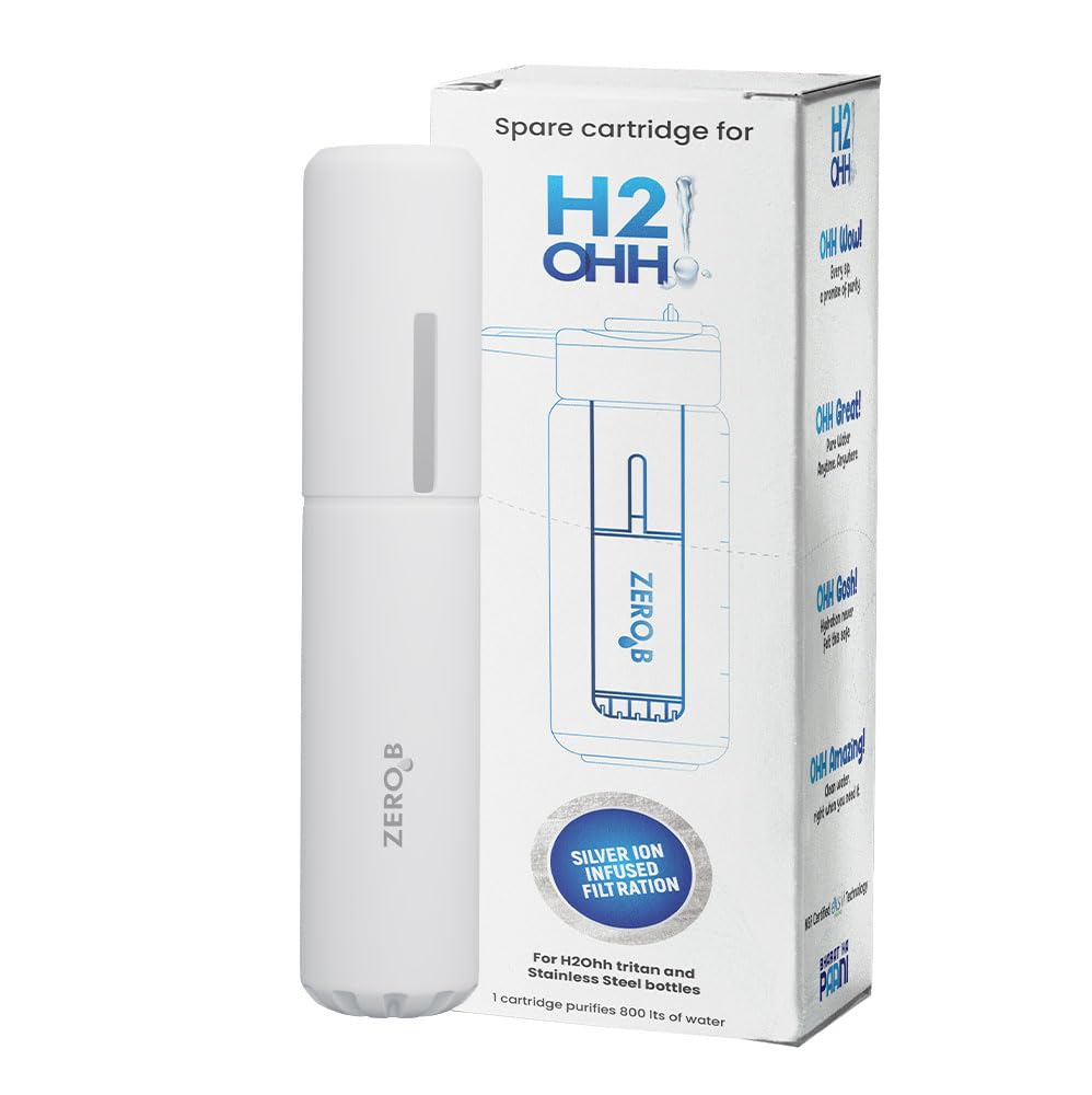 ZeroB H2OHH Bottle Cartridge | Original Water Purifier Filter | Dual-Stage Filtration with Nano Silver Technology | Up to 800L Purification Capacity | Removes Bacteria, Viruses & Impurities-image-13