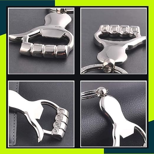 Image of Stealodeal Silver Hand Bottle Opener Keychain for Men & Womens