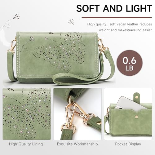 Small Crossbody Bag for Women,Cell Phone Purses Women Shoulder Handbags Wallet Purse with Credit Card Slots Wristlet3