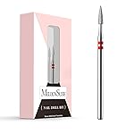 MelodySusie 1.8mm Flame Pentagon Shape Cuticle Clean Nail Drill Bit 3/32\'\', Professional Safety Carbide Diamond Under Nail Cleaner for Cuticle Dead Skin Nail Prepare, Beginners Bits, Series Bit-S, F
