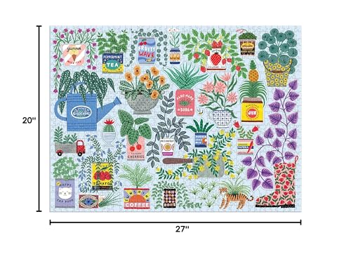 Planter Perfection 1000 Piece Puzzle with Shaped Pieces from Galison - 27" x 20" Puzzle with 20 Uniquely Shaped Pieces, Colorful Artwork, Thick & Sturdy Pieces, Challenging & Fun Activity for Adults - Image 11