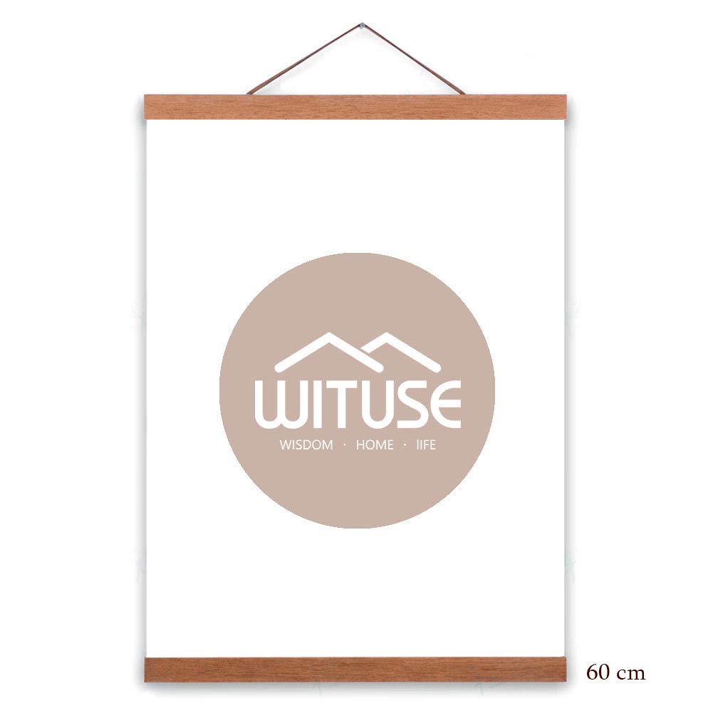 WITUSE Wood Frames, Reusable Light Wooden Frame Magnetic Custom Frame for Hanging Photo Map Artwork Canvas Print Wall Hanging-24 Inches