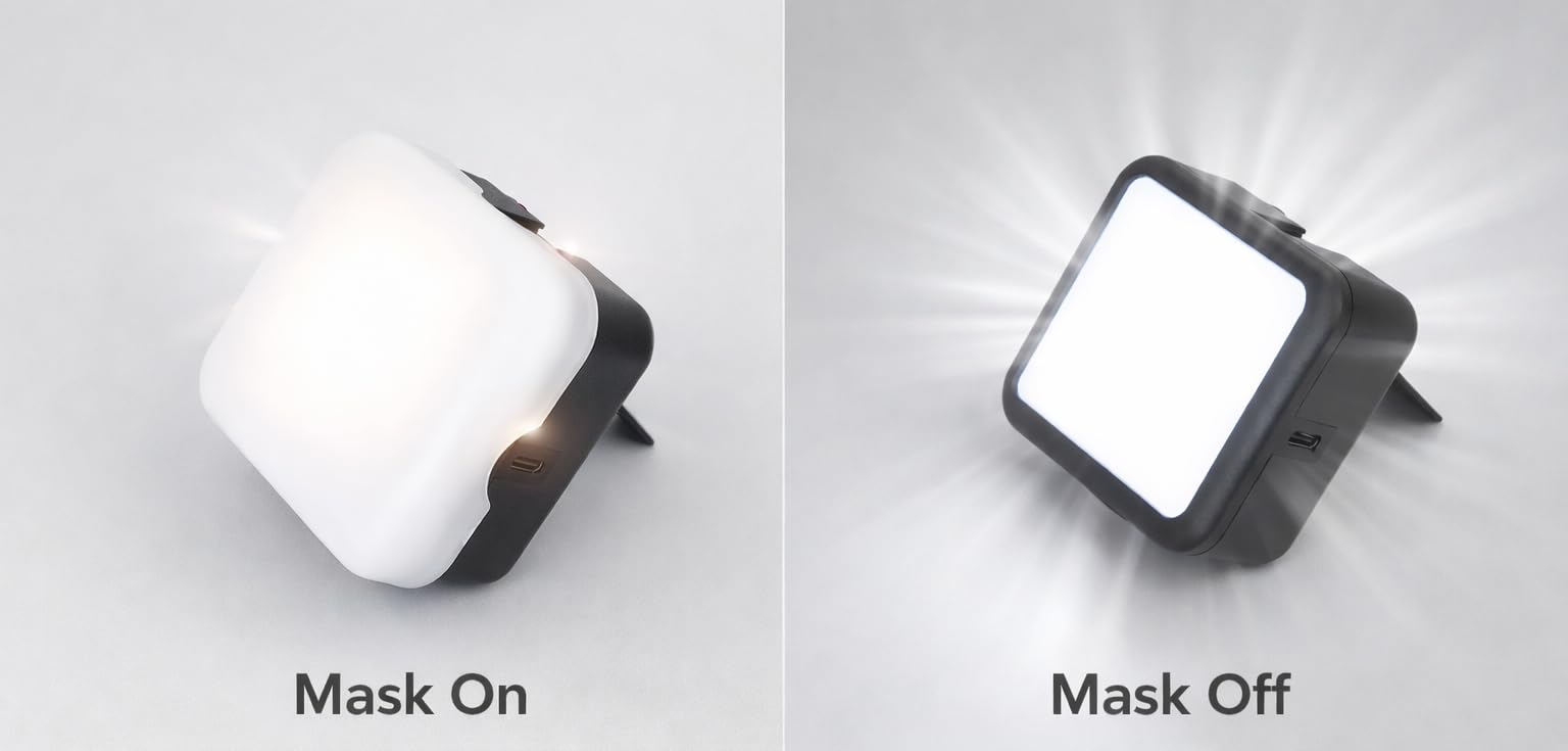 Appareil de luminothérapie gamma de poche, LED vacillante, audio 40 Hz, luminosité réglable