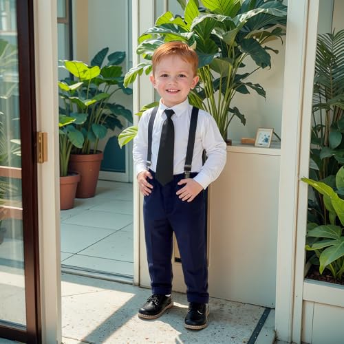 Image of Yilaku Baby Boy Clothes Toddler Dress Outfits Cotton Shirt + Jean Pants 2 Piece Boy Suit sets 1-7 Years