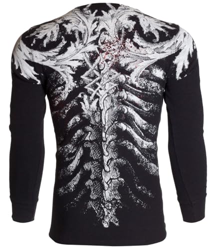 Xtreme Couture by Affliction Men's Thermal Shirt Persimmon3